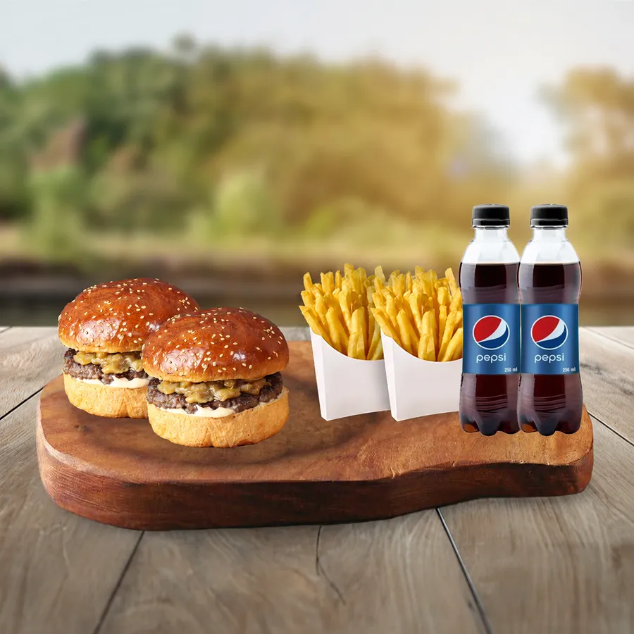 Arkadaş Et Burger Menü (60gr+60gr)
