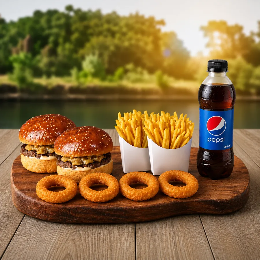 2'li Et Burger Menü (120 gr x2)