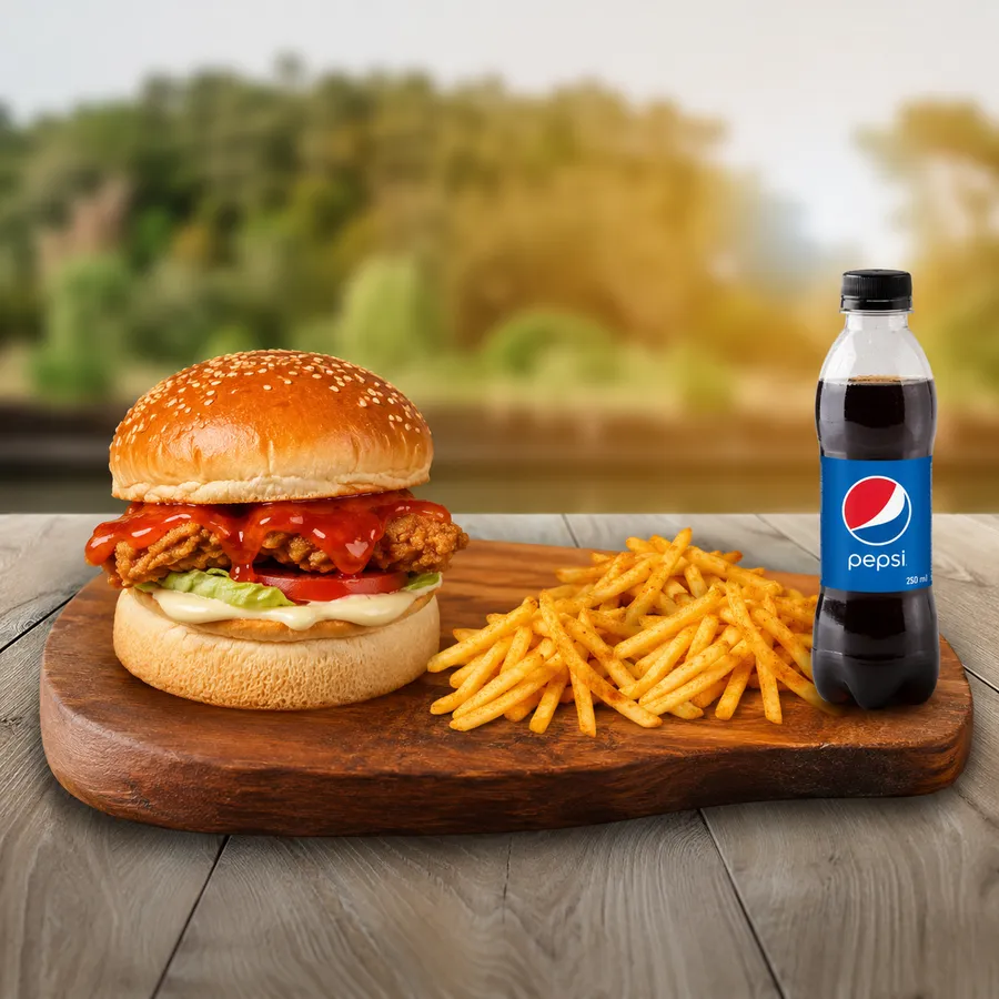 Farmer Sweet Chilli Burger (60-80 gr.) + İçecek
